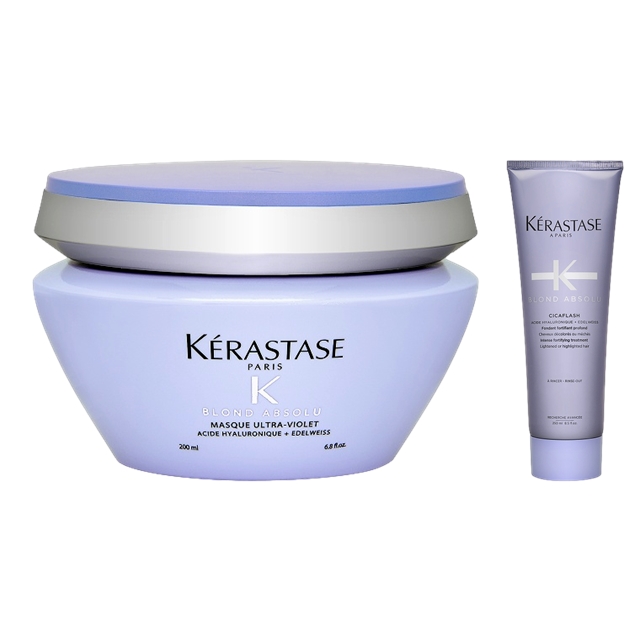 ケラスターゼソワンシカフラッシュ200g 2本セット ケラスターゼ ブロンドアブソリュ 2点セット/マスク 200ml ＋ BL