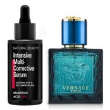 Versace エロス オー・ド・トワレット スプレー + ナチュラル ビューティー インテンシブ セラム 30ml+35ml